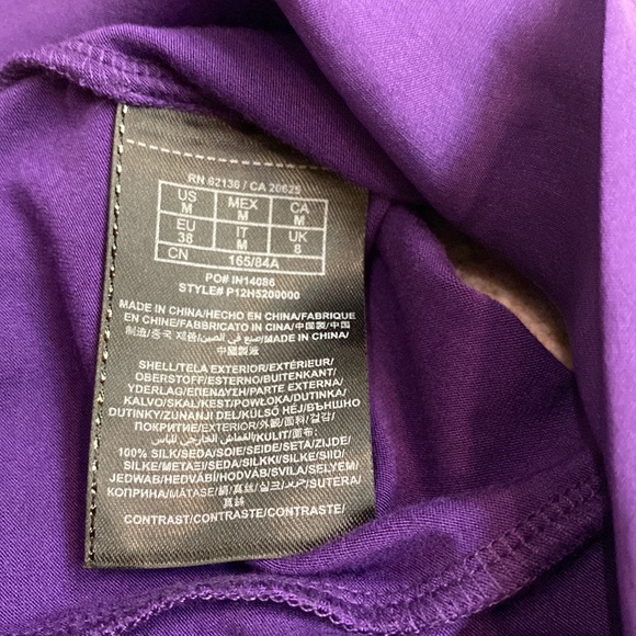 GUESS by Marciano Hudson Purple Silk Bodysuit Size Medium - Picture 9 of 10